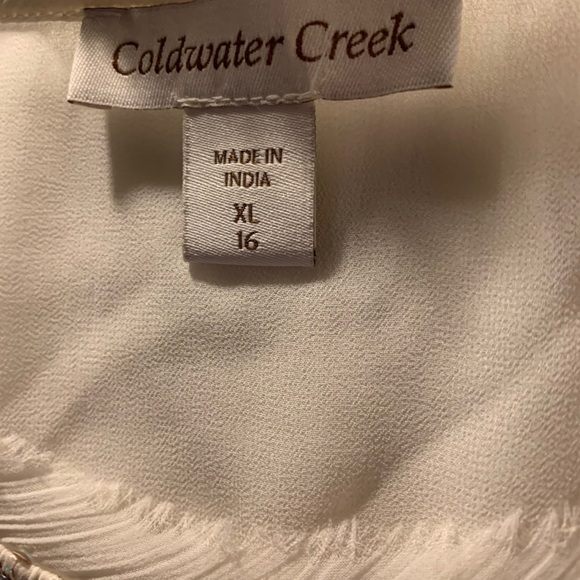 Coldwater Creek XL Cream Top Sequins Galore - Picture 2 of 6